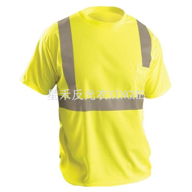 Crys T rhwyllog Birdseye Wicking High-Vis