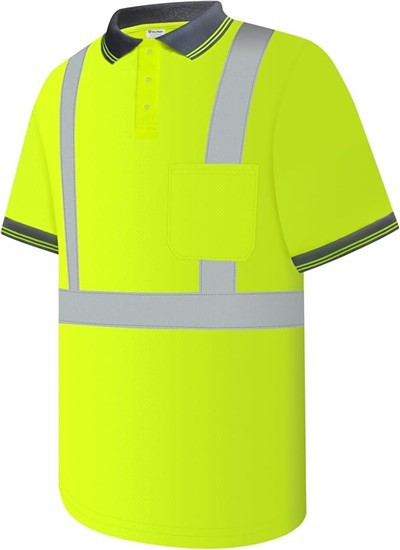 Wedi'i wneud yn Tsieina Crys Polo Diogelwch Warws